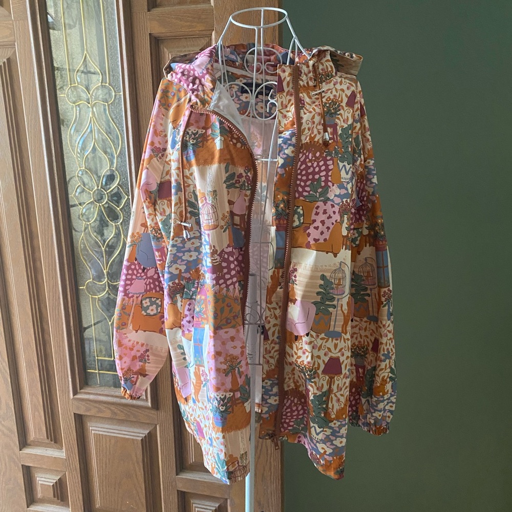 Patchwork Purr-fection Rain Jacket